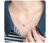 Silver Initial Letter Necklace C SPE-5543